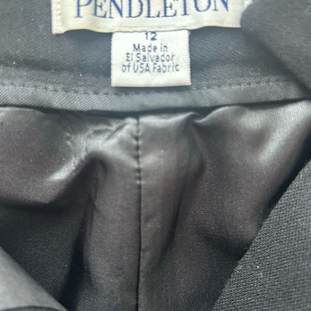 Pendleton Lined women’s Dress Pants | Virgin Wool | Black | size 12 - Picture 7 of 8